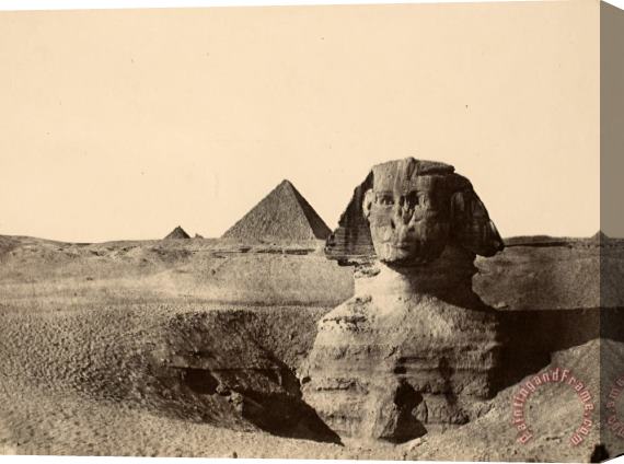 Maxime Du Camp Le Sphinx, Egypt Moyenne Stretched Canvas Print / Canvas Art