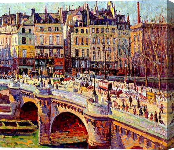 Maximilien Luce Le Quai Conti Paris Stretched Canvas Painting / Canvas Art