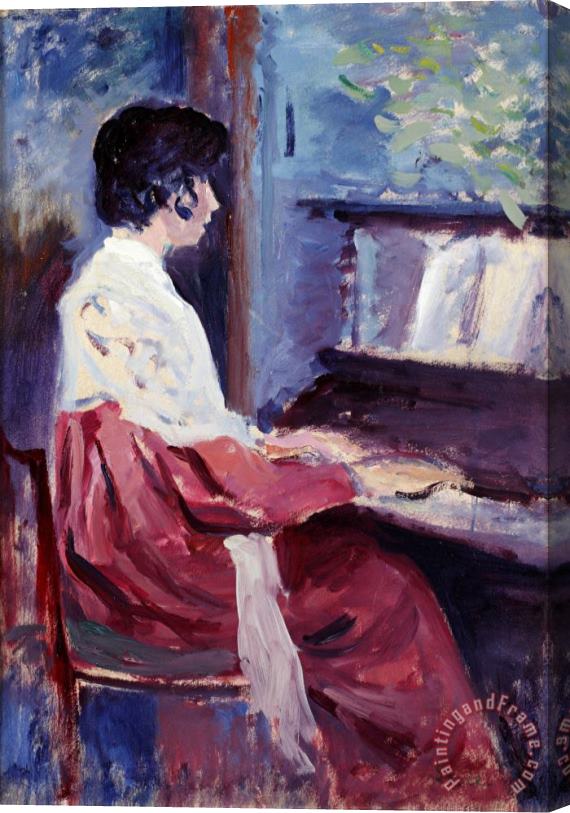 Maximilien Luce Lucie Cousturier at The Piano Stretched Canvas Painting / Canvas Art