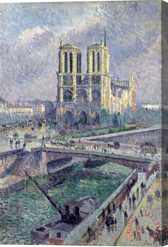 Maximilien Luce Notre Dame Stretched Canvas Painting / Canvas Art