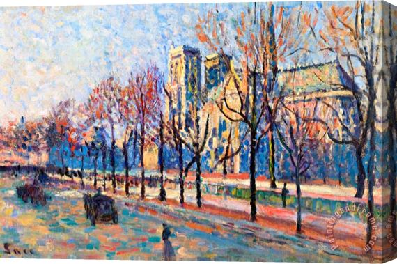 Maximilien Luce View from the Quay Montebello Stretched Canvas Painting / Canvas Art