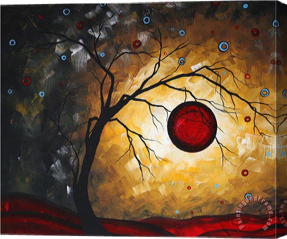 Megan Aroon Duncanson Red Moon Stretched Canvas Print / Canvas Art