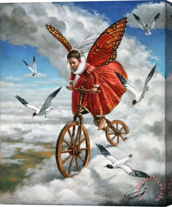 Michael Cheval Down to Earth Stretched Canvas Painting / Canvas Art