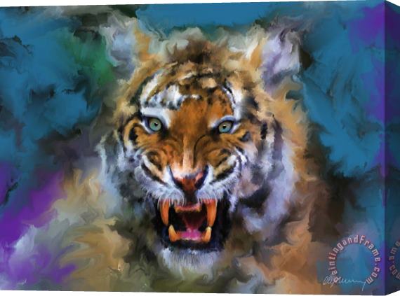 Michael Greenaway Big Cat Dream Stretched Canvas Painting / Canvas Art