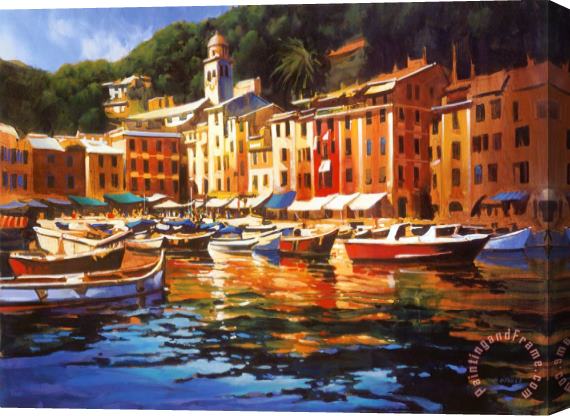 Michael O'toole Portofino Colors Stretched Canvas Painting / Canvas Art