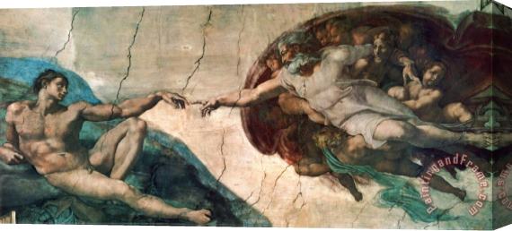 Michelangelo Buonarroti Creation of Adam Stretched Canvas Painting / Canvas Art