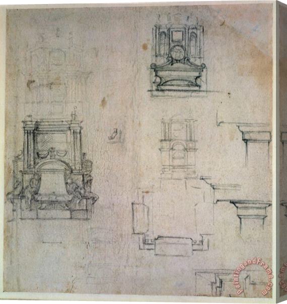 Michelangelo Buonarroti Inv 1859 6 25 545 R Stretched Canvas Print / Canvas Art
