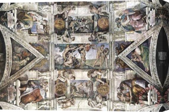 Michelangelo Buonarroti Michelangelo Creation Sistine Chapel Art Poster Adam Stretched Canvas Painting / Canvas Art