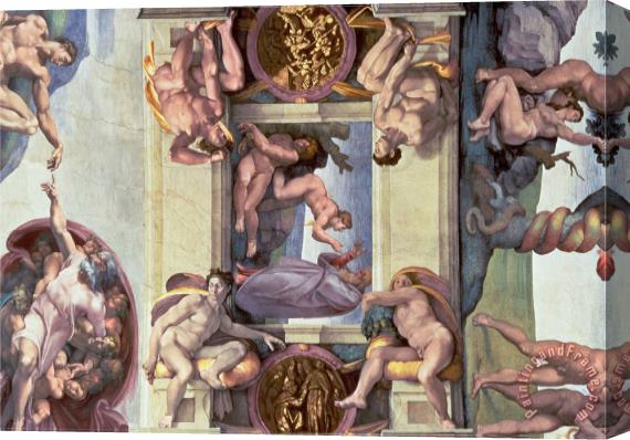 Michelangelo Buonarroti Sistine Chapel Ceiling The Creation of Eve 1510 Stretched Canvas Painting / Canvas Art