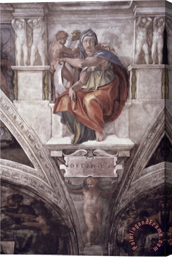 Michelangelo Buonarroti The Delphic Sybil Stretched Canvas Painting / Canvas Art