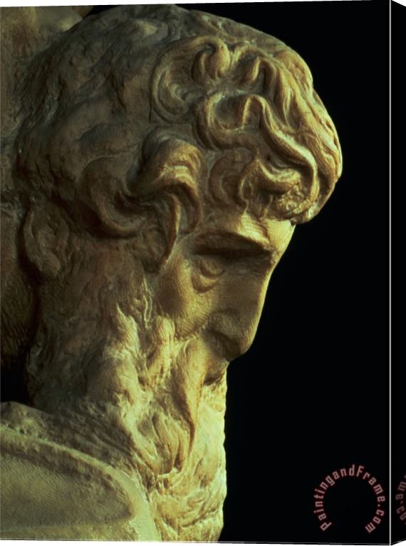 Michelangelo Buonarroti The Genius of Victory Detail of an Unfinished Head 1527 28 Stretched Canvas Print / Canvas Art