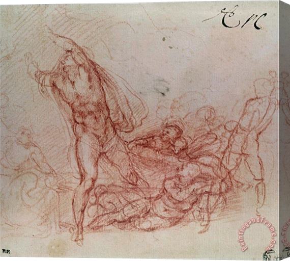 Michelangelo Buonarroti The Resurrection of Christ Circa 1536 38 Stretched Canvas Print / Canvas Art