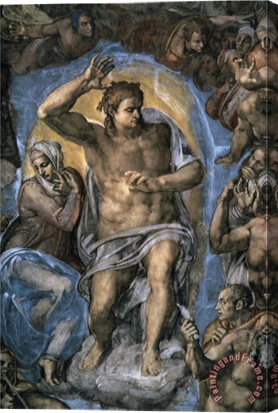 Michelangelo Buonarroti The Virgin Trying to Intercede with Christ Stretched Canvas Print / Canvas Art