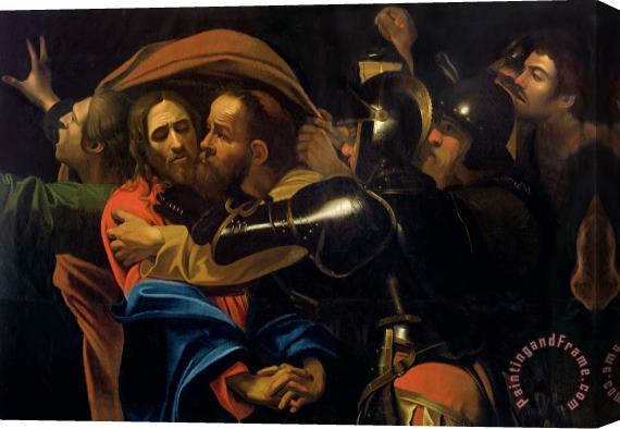 Michelangelo Caravaggio The Taking of Christ Stretched Canvas Painting / Canvas Art