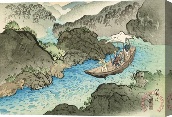 Miki Suizan The Hozu Rapids (shoka No Hozu Gawa) Stretched Canvas Print / Canvas Art