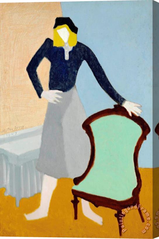 Milton Avery Adolescent Stretched Canvas Painting / Canvas Art
