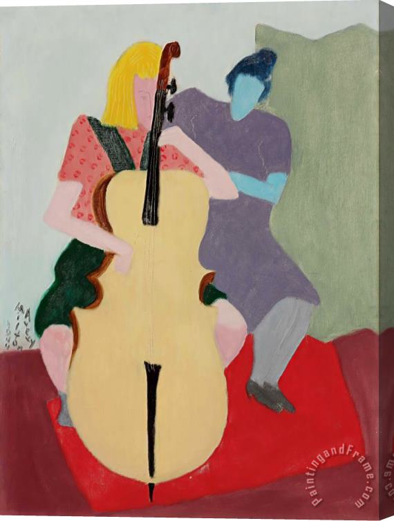 Milton Avery Cello Player Stretched Canvas Print / Canvas Art