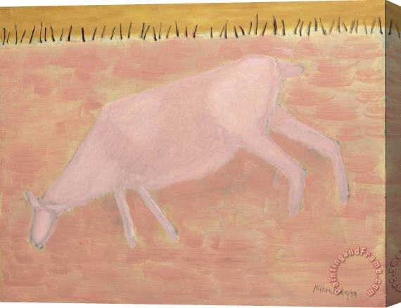 Milton Avery Gentle Grazer Stretched Canvas Painting / Canvas Art