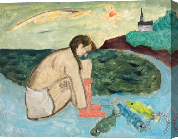 Milton Avery Girl with Fish, 1939 Stretched Canvas Print / Canvas Art