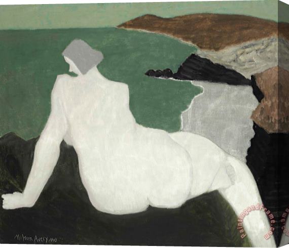 Milton Avery Nude on The Beach, 1943 Stretched Canvas Painting / Canvas Art