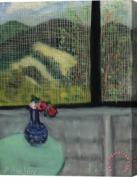 Milton Avery Porch View Stretched Canvas Painting / Canvas Art