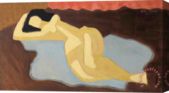 Milton Avery Sleeping Nude, 1947 Stretched Canvas Print / Canvas Art