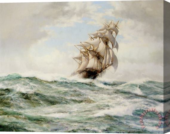 Montague Dawson The Sweep Stakers Driving Hard Stretched Canvas Painting / Canvas Art