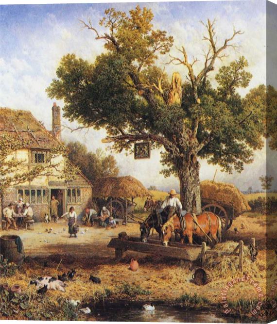 Myles Birket Foster, R.w.s The Country Inn Stretched Canvas Painting / Canvas Art
