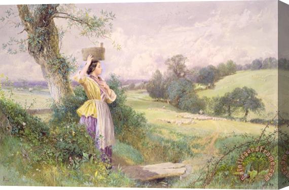 Myles Birket Foster The Milkmaid Stretched Canvas Print / Canvas Art