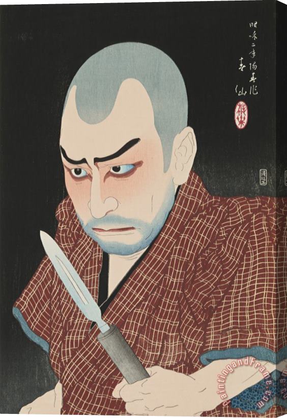 Natori Shunsen The Actor Ichikawa Ennosuke II As Kakudayu Stretched Canvas Painting / Canvas Art