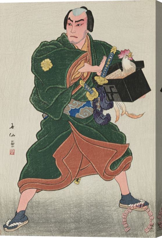 Natori Shunsen The Actor Ichikawa Sandanji II As Sukune Taro From The Scene Domyoji Stretched Canvas Painting / Canvas Art
