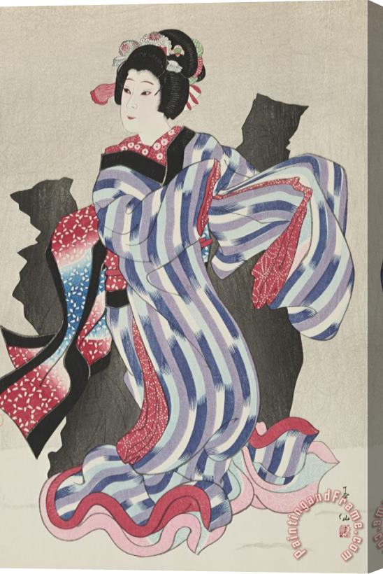 Natori Shunsen The Actor Nakamura Jakuemon III As Oshichi Stretched Canvas Painting / Canvas Art