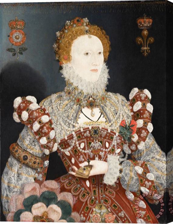 Nicholas Hilliard Portrait of Queen Elizabeth I Stretched Canvas Painting / Canvas Art