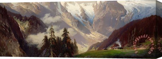 Nicolai Astudin Mountain Landscape with the Grossglockner Stretched Canvas Painting / Canvas Art