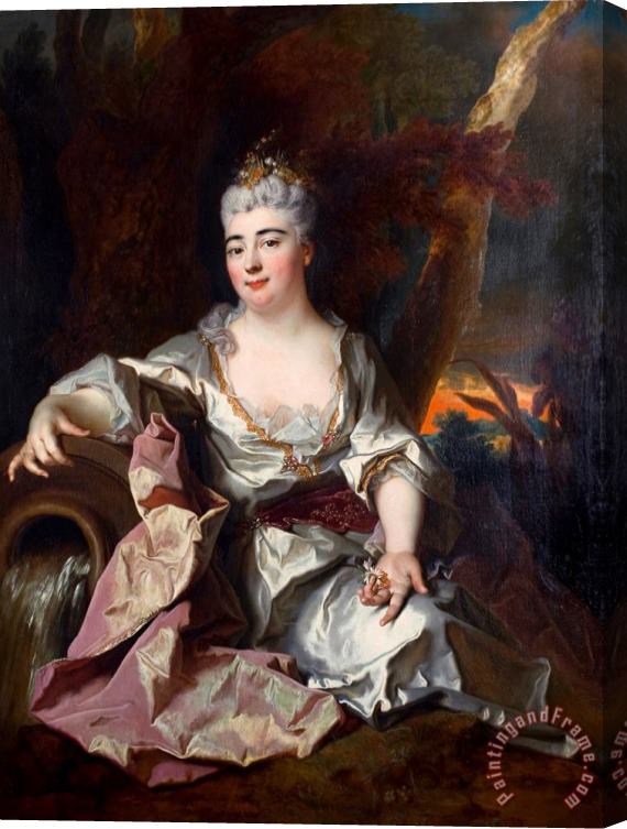 Nicolas de Largilliere Portrait of The Duchesse De Berry Stretched Canvas Print / Canvas Art