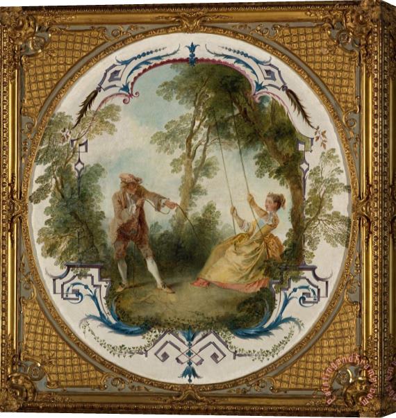 Nicolas Lancret The Swing Stretched Canvas Painting / Canvas Art