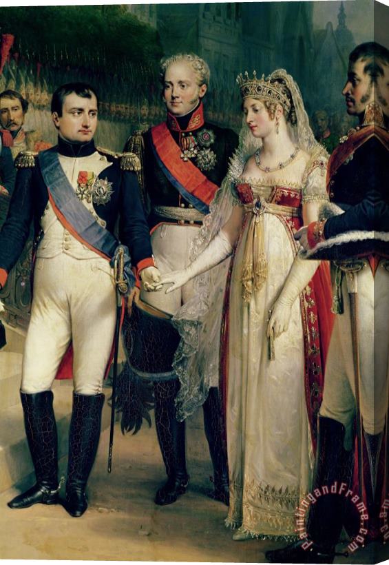 Nicolas Louis Francois Gosse Napoleon Bonaparte Receiving Queen Louisa of Prussia Stretched Canvas Painting / Canvas Art
