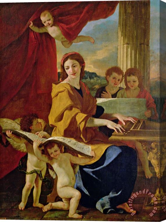 Nicolas Poussin Saint Cecilia Stretched Canvas Painting / Canvas Art
