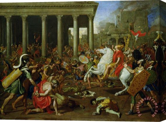Nicolas Poussin The Destruction of the Temples in Jerusalem by Titus Stretched Canvas Painting / Canvas Art
