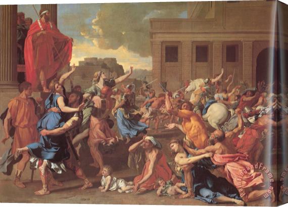 Nicolas Poussin The Rape of The Sabine Women Stretched Canvas Painting / Canvas Art