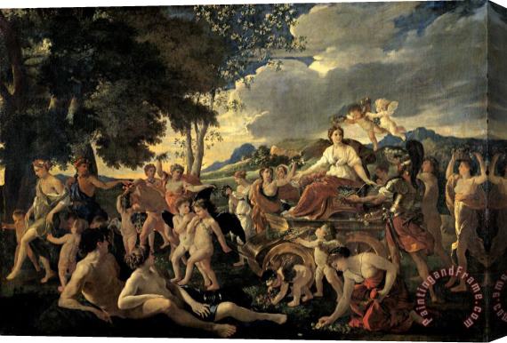 Nicolas Poussin The Triumph of Flora Stretched Canvas Print / Canvas Art