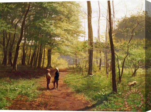 Niels Christian Hansen A Walk in the Forest Stretched Canvas Print / Canvas Art