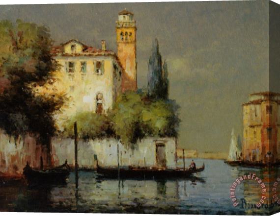 Noel Bouvard Venetian Palazzo with Santa Maria Della Salute in The Background Stretched Canvas Painting / Canvas Art