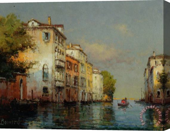 Noel Bouvard Venetian Palazzo with Santa Maria Della Salute in The Background Stretched Canvas Painting / Canvas Art