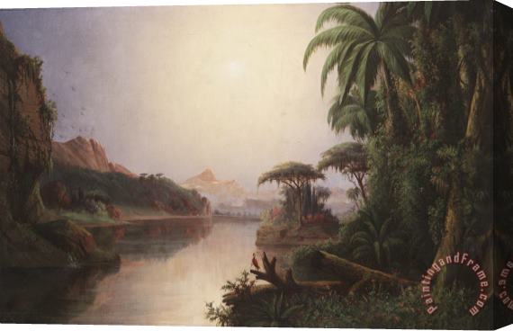 Norton Bush Tropical Landscape Stretched Canvas Painting / Canvas Art