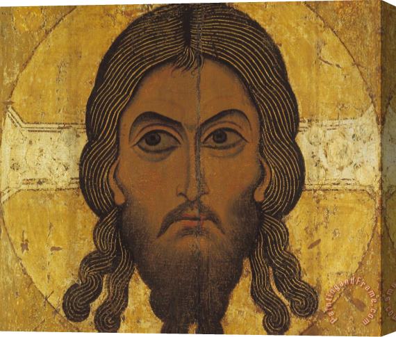 Novgorod School The Holy Face Stretched Canvas Painting / Canvas Art