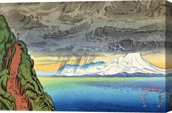 Oda Kazuma Distant View of Hoki Daisen (hoki Daisen Enbo) Stretched Canvas Print / Canvas Art