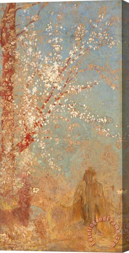 Odilon Redon Figure Under a Blossoming Tree Stretched Canvas Painting / Canvas Art