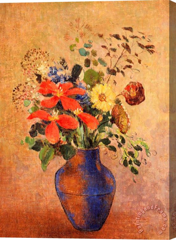 Odilon Redon The Blue Vase Stretched Canvas Painting / Canvas Art