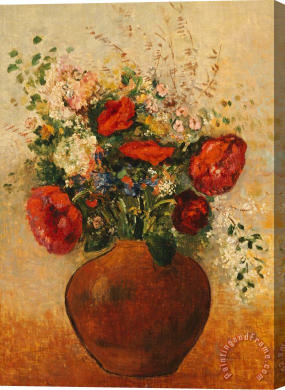 Odilon Redon Vase Of Flowers Stretched Canvas Painting / Canvas Art